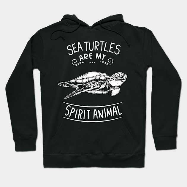 Sea Turtles Are My Spirit Animal Clothes Gift Sea Turtle Hoodie by TheTeeBee